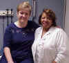 Linda with her favorite nurse, Corrine G, at UMC